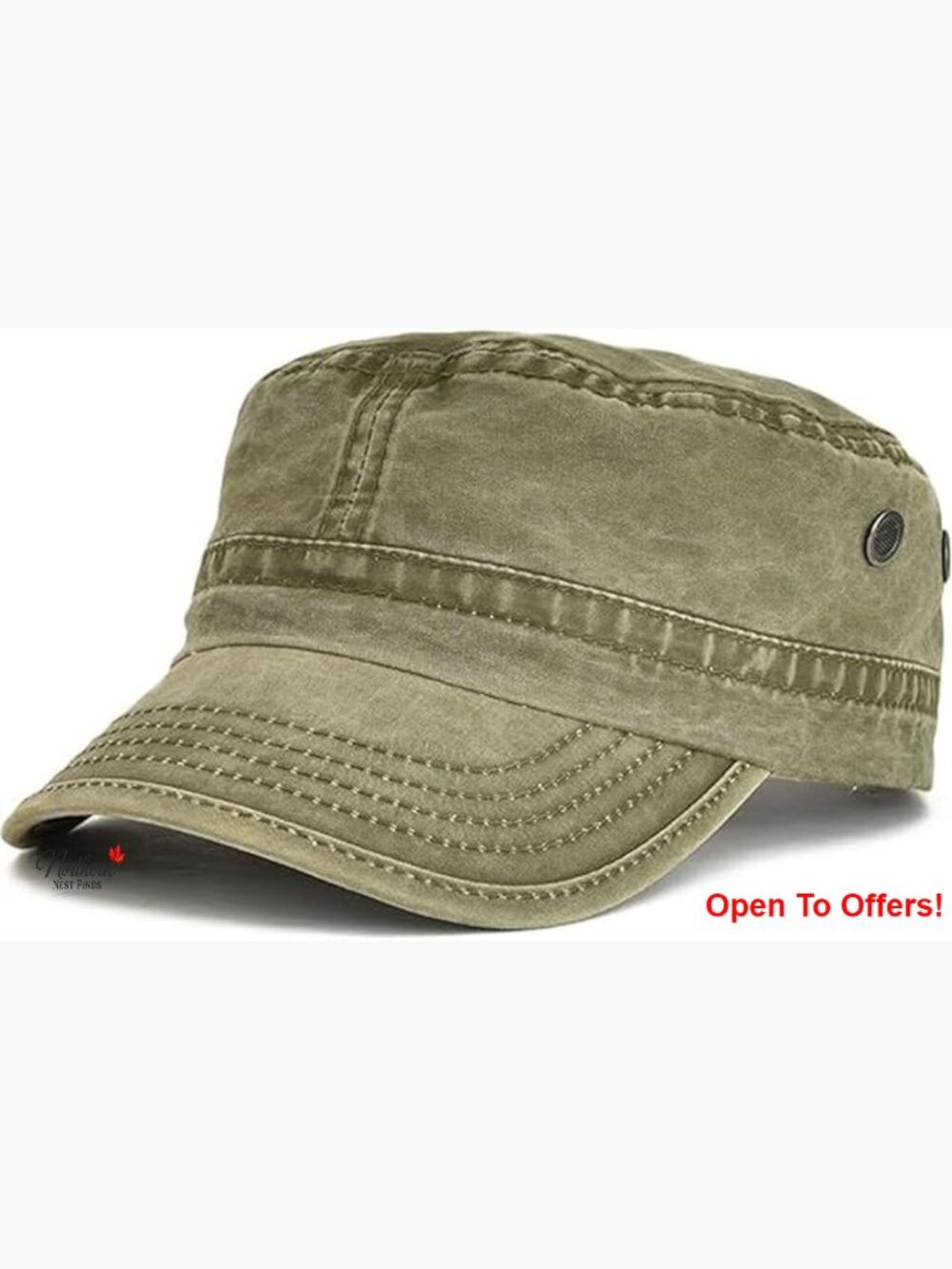 100% Washed Cotton Baseball Cap Adjustable Unisex Military Sport
